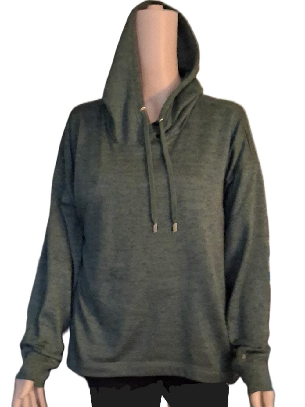 GET AFTER IT DARK GREEN HOODIE WITH DRAWSTRINGS SIZE LARGE TALL